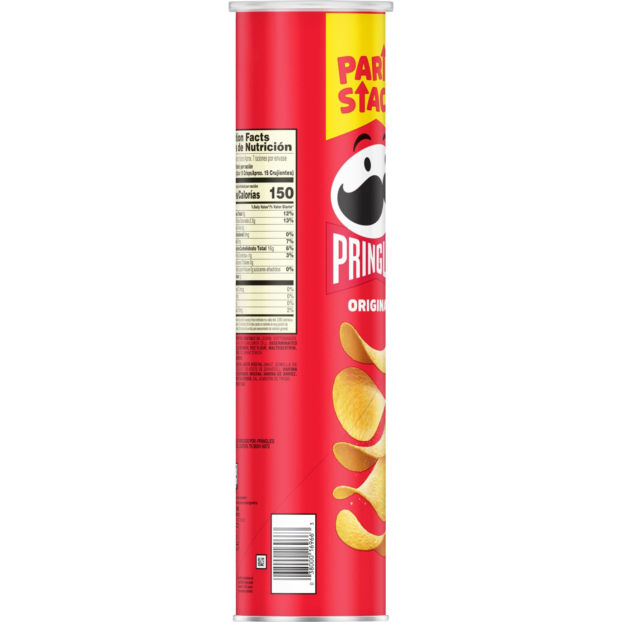 Pringles Original Potato Crisps Chips - Party Stack - 6.8 oz- Pack of 2