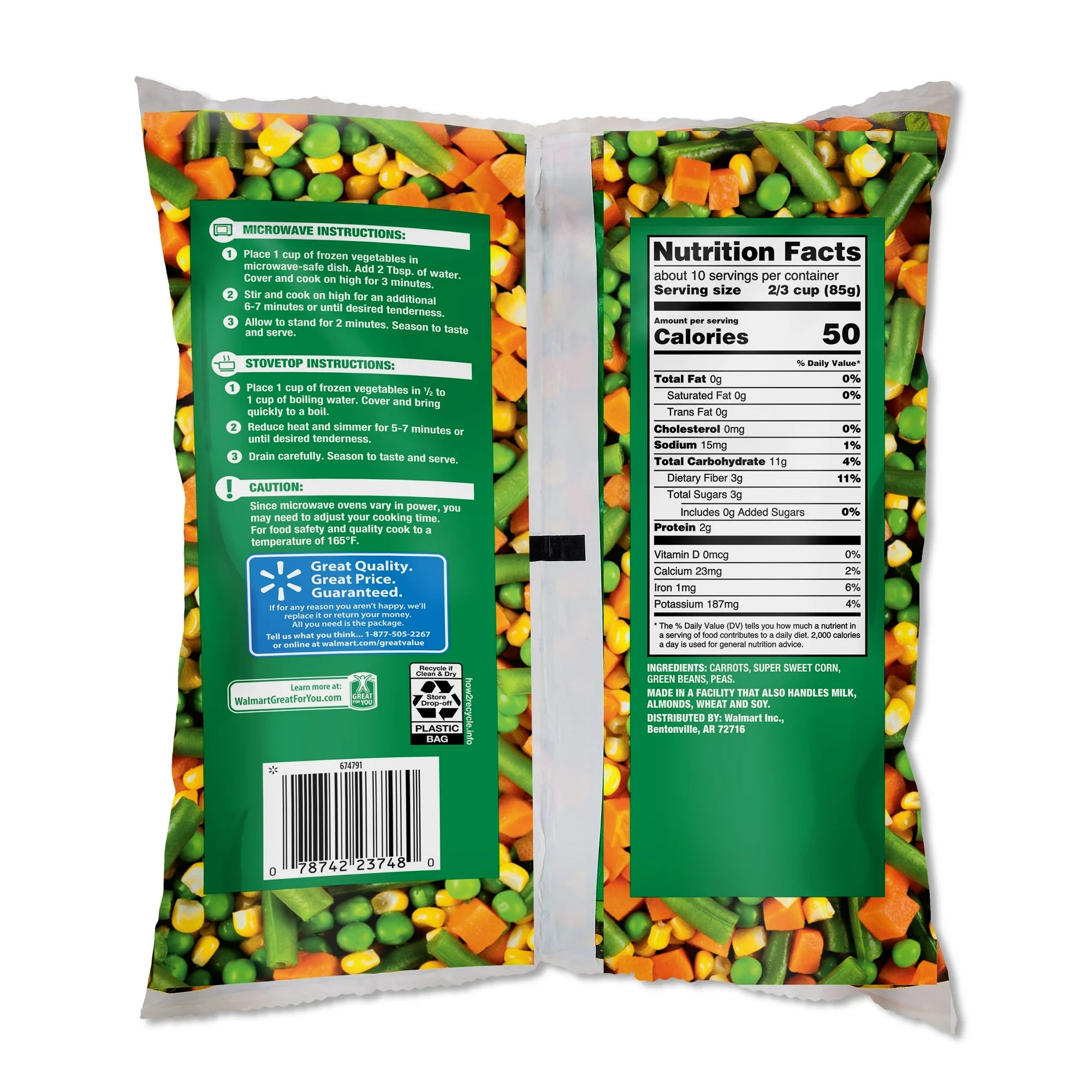 Great Value Mixed Vegetables, 32 oz Bag (Frozen)