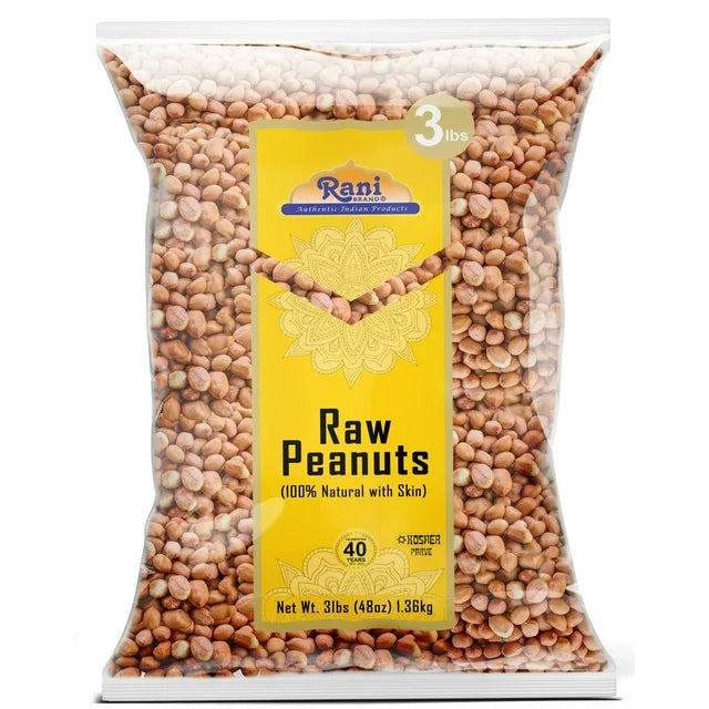 Rani Raw Red-Skin Peanuts 3lbs (48oz) – Vegan & Gluten-Free