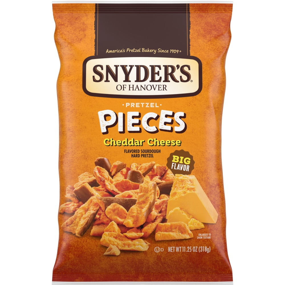 Snyder's of Hanover Pretzel Pieces, Cheddar Cheese, 11.25 Oz ( Pack of 2 )
