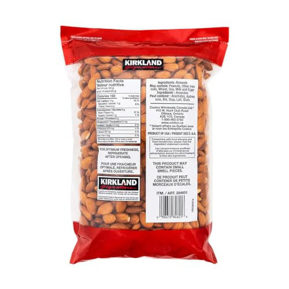 Kirkland Signature Supreme Whole Almonds, 3 Pound