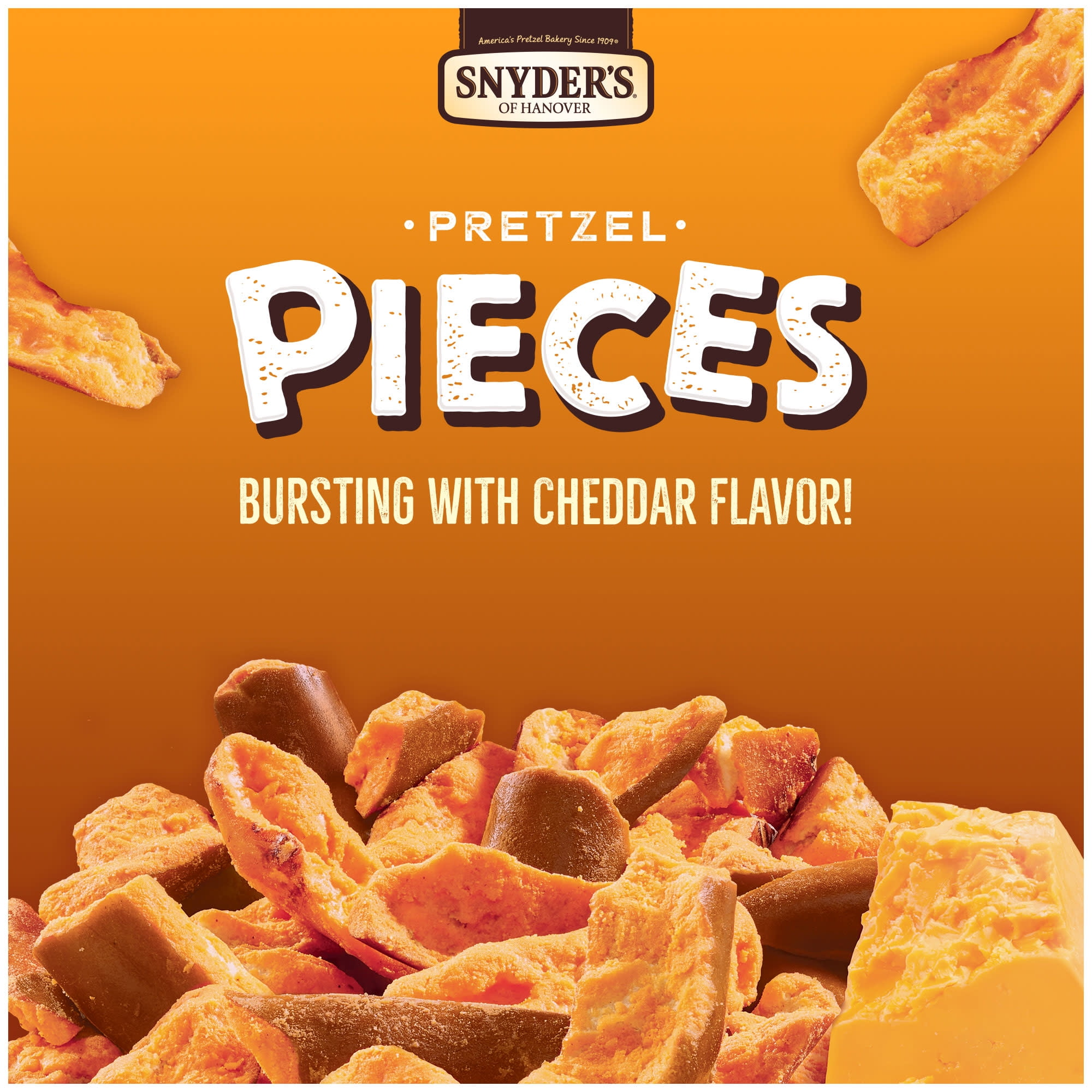 Snyder's of Hanover Pretzel Pieces, Cheddar Cheese, 8 oz