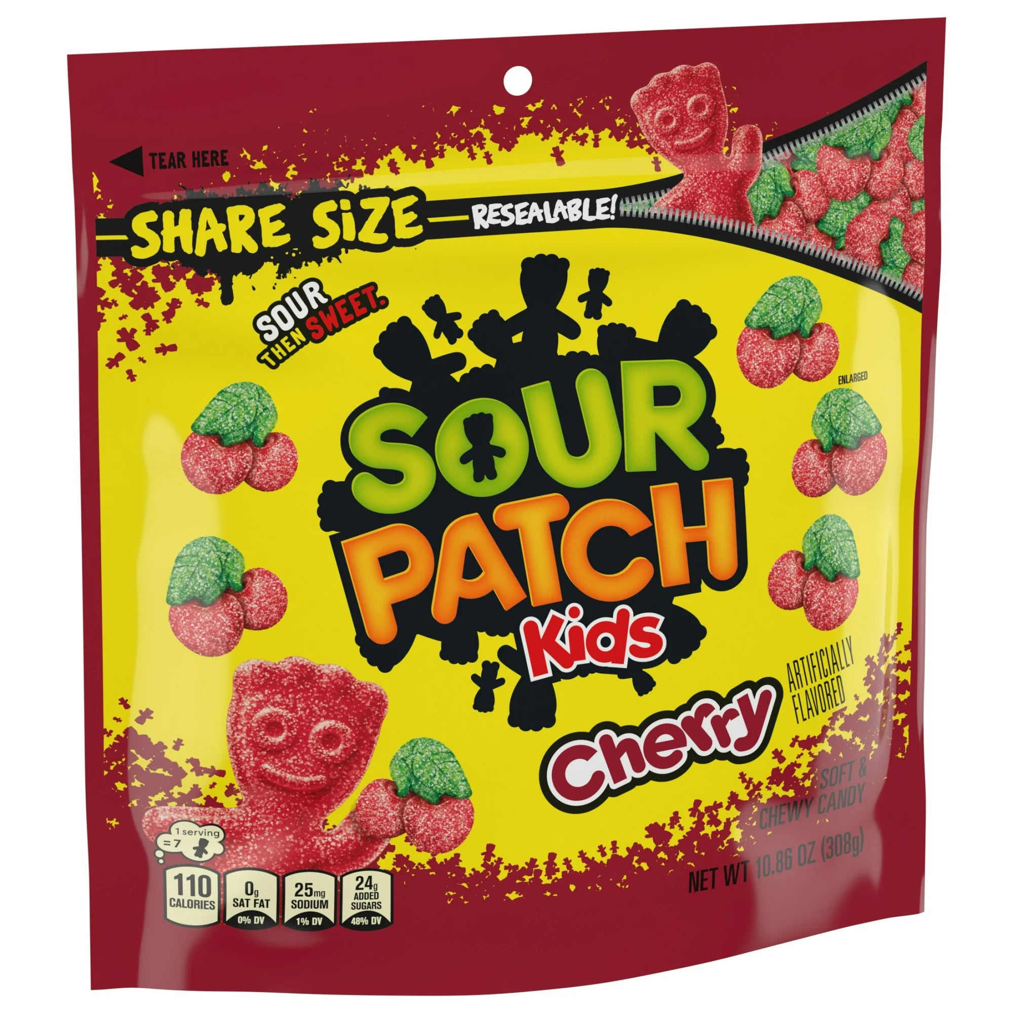SOUR PATCH KIDS Cherry Soft & Chewy Candy, Share Size, 10.86 oz