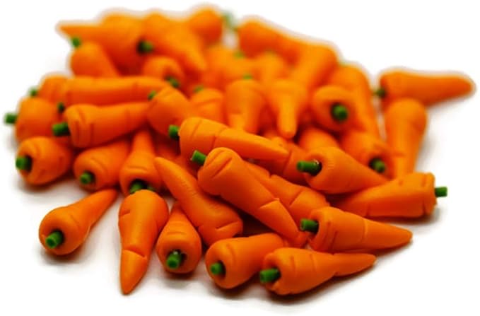 20 Loose Carrots Size 1 CM Dollhouse Miniatures Food Kitchen