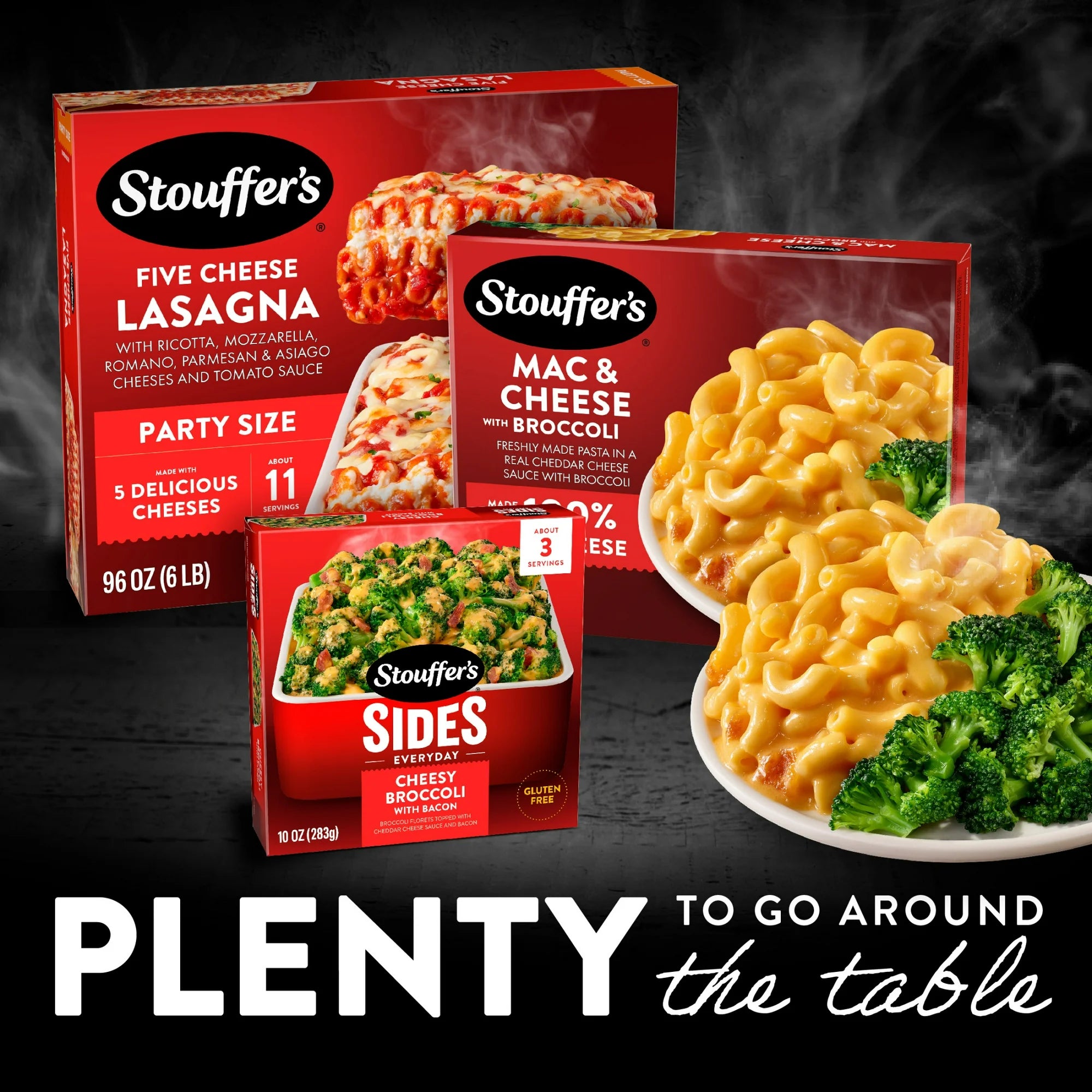 Stouffer’s Macaroni and Cheese with Broccoli, Single Serve, Easy Frozen Dinners 12 oz