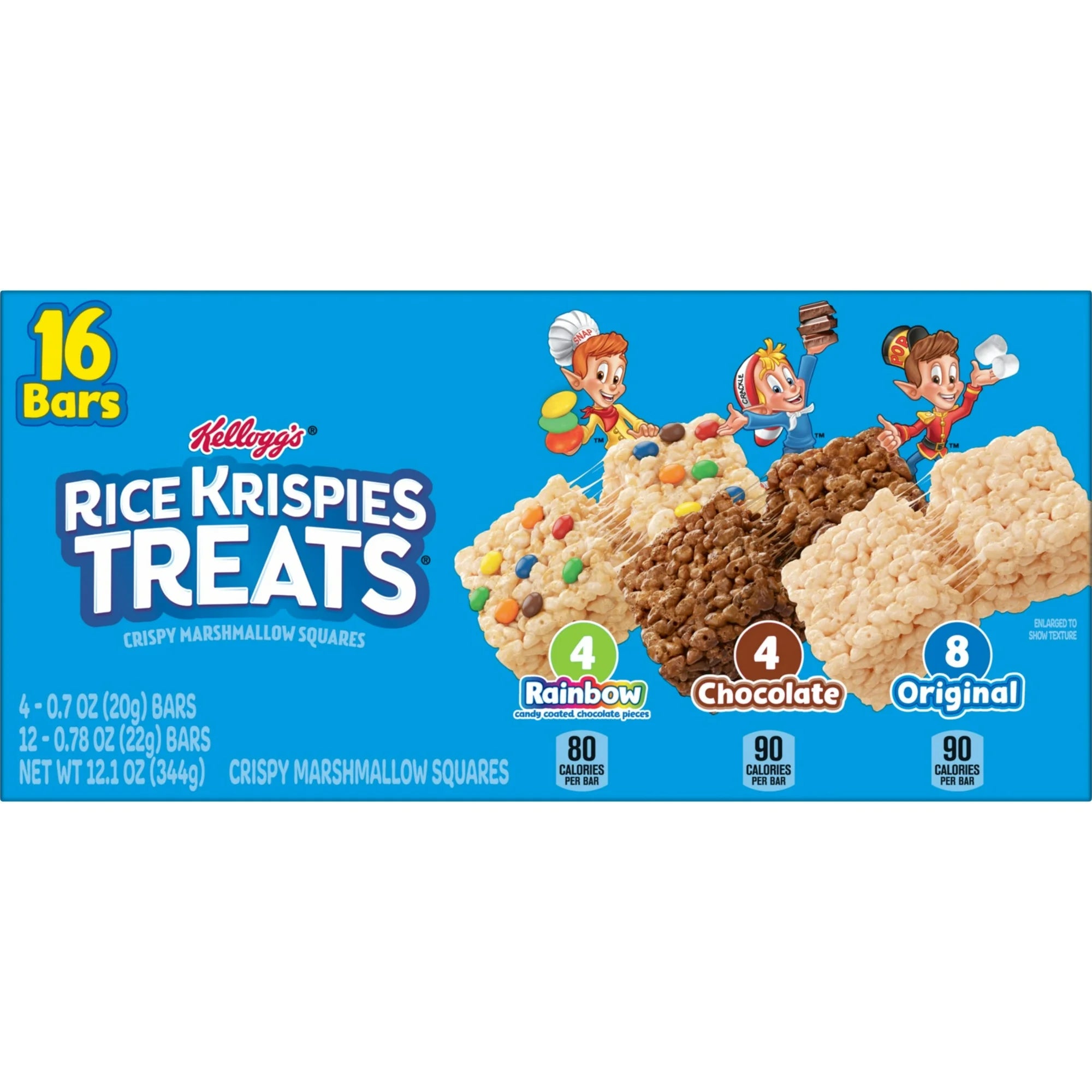 Rice Krispies Treats Variety Pack Chewy Crispy Marshmallow Squares, Kids Snacks, 12.1 oz, 16 Count