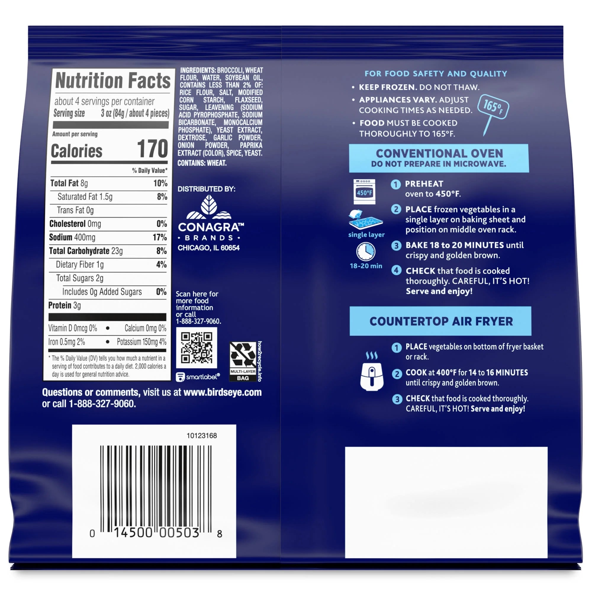 Birds Eye Crispy Broccoli Florets, Frozen Vegetables, 12 oz. Bag