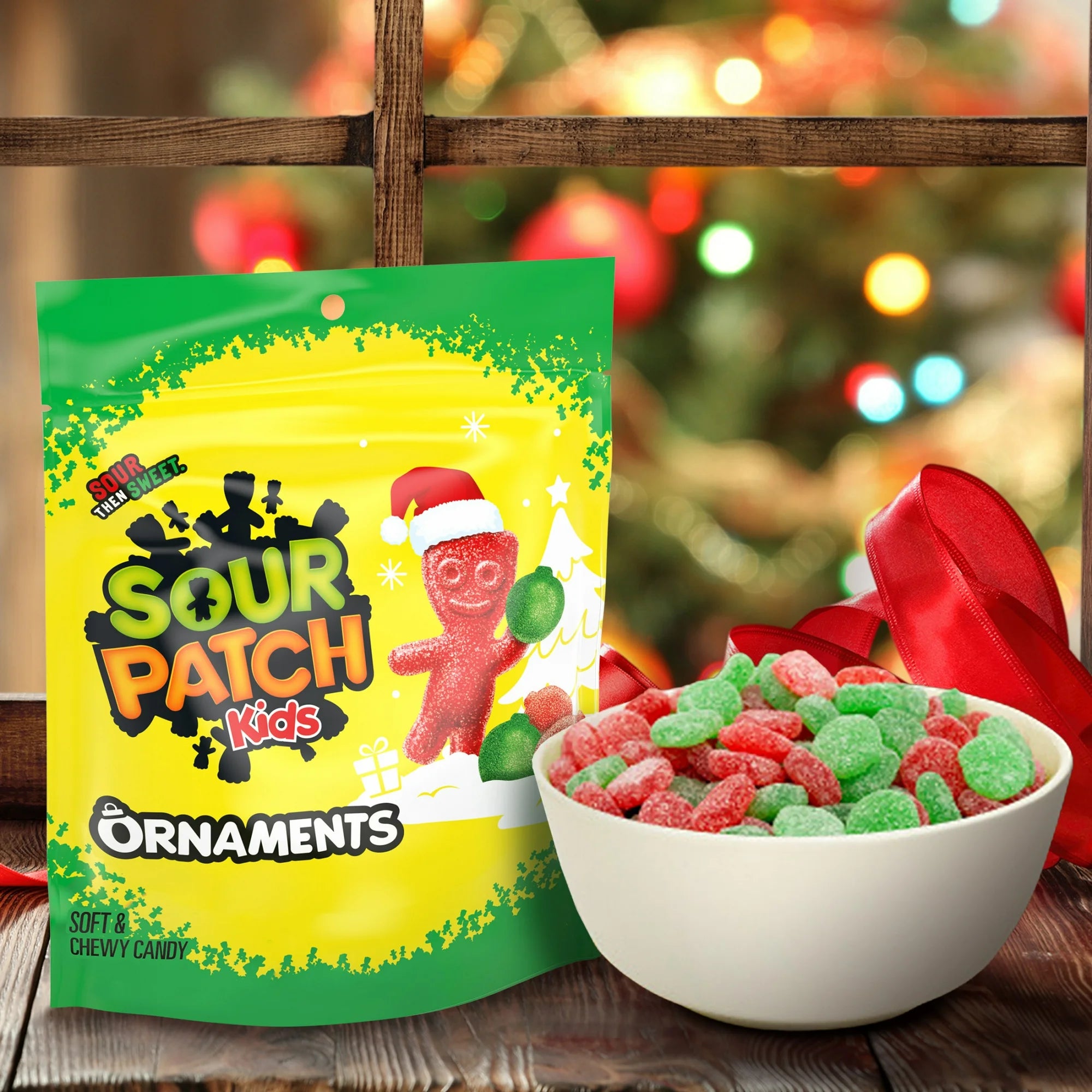 SOUR PATCH KIDS Ornaments Soft & Chewy Holiday Candy, 10 oz
