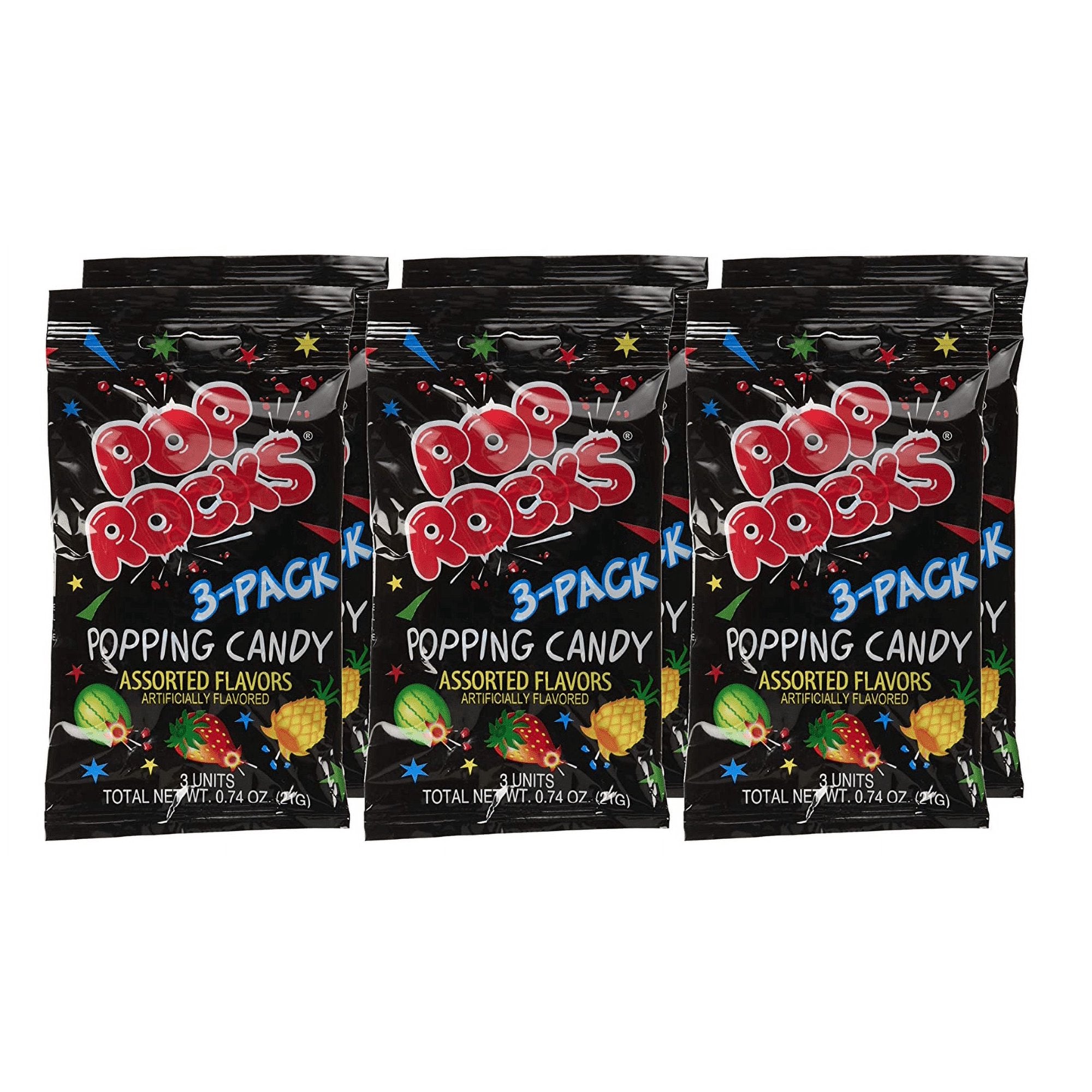 Pop Rocks Variety Pack! 18 Packets Total (6 of Each - Watermelon, Strawberry, Tropical Punch)