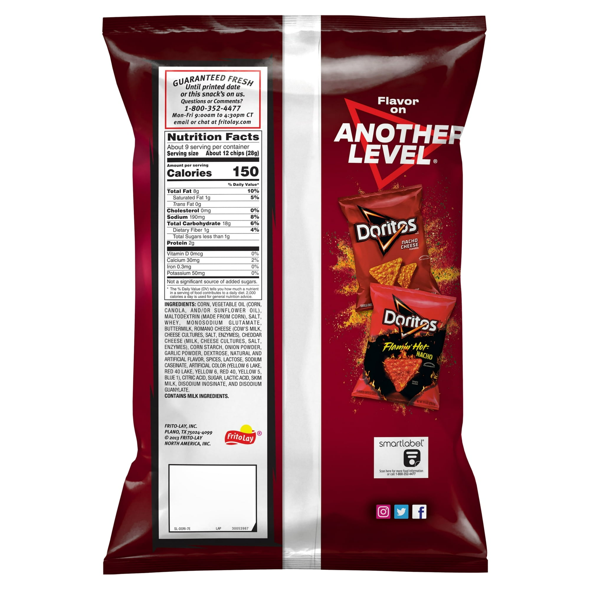 Doritos Spicy Nacho Flavored Tortilla Chips, 9.25 oz Bag