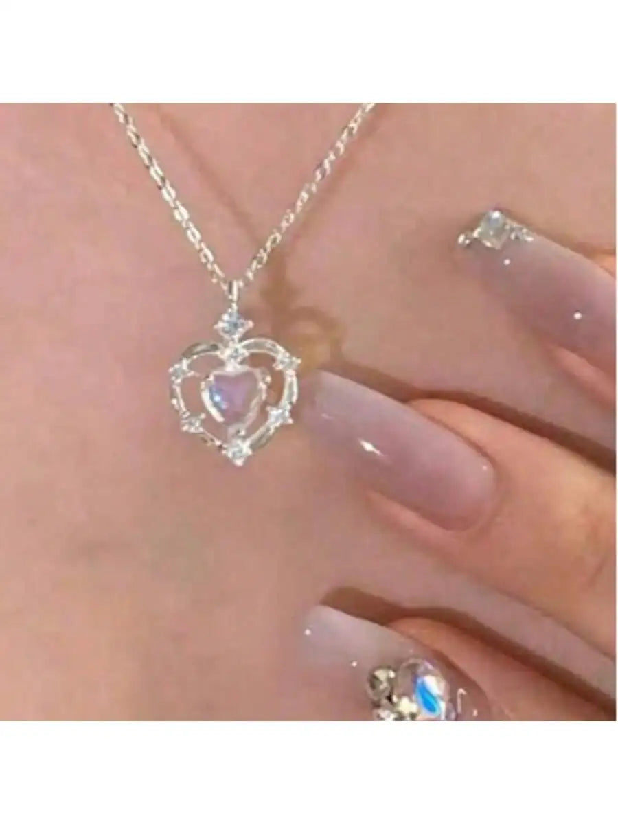 Women’s Gradient Heart Pendant Necklace - Jeglowstore