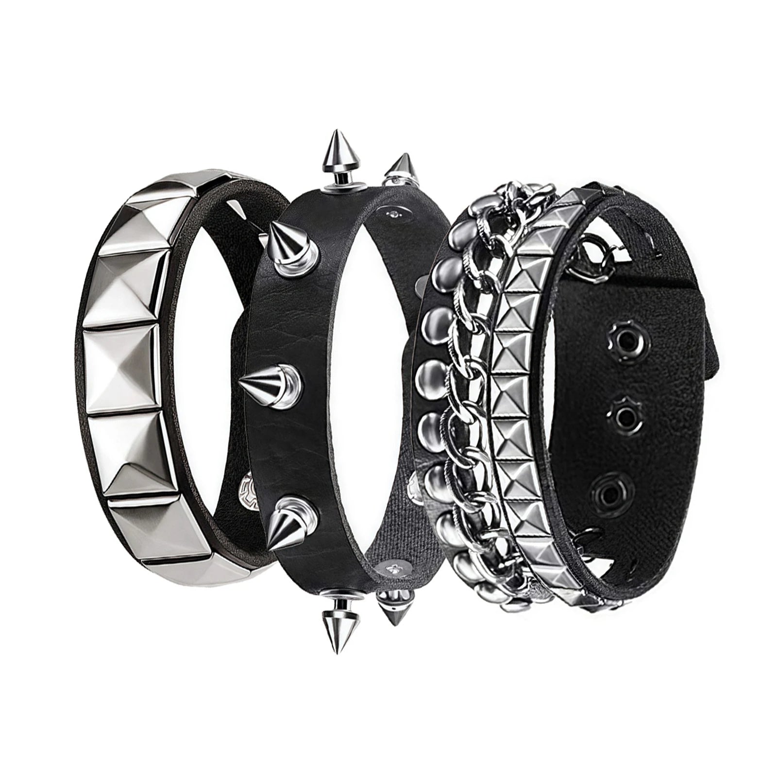 Rock Style Studded Cuff Bracelets - Jeglowstore