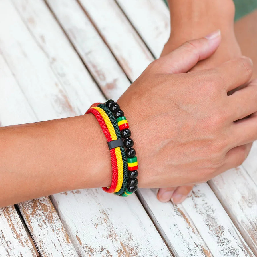 Men’s 4mm String Bracelet Set - Jeglowstore