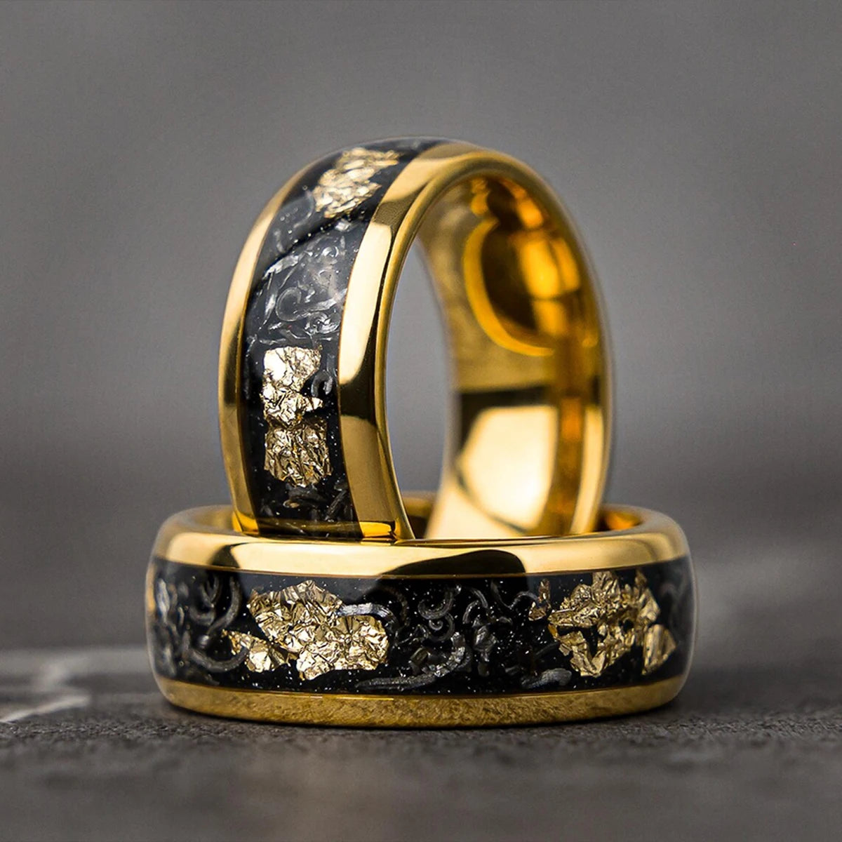 8mm Meteorite Tungsten Wedding Ring - Jeglowstore