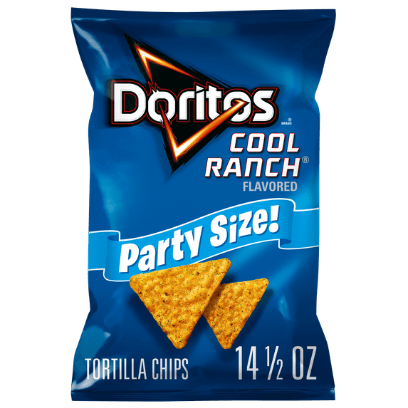 Doritos Cool Ranch Flavored Tortilla Chips, Party Size, 14.5 oz Bag