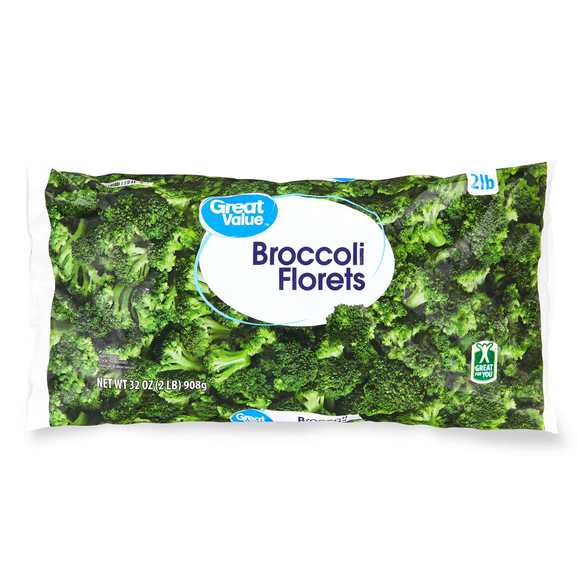 Great Value Frozen Broccoli Florets, 32 oz Bag