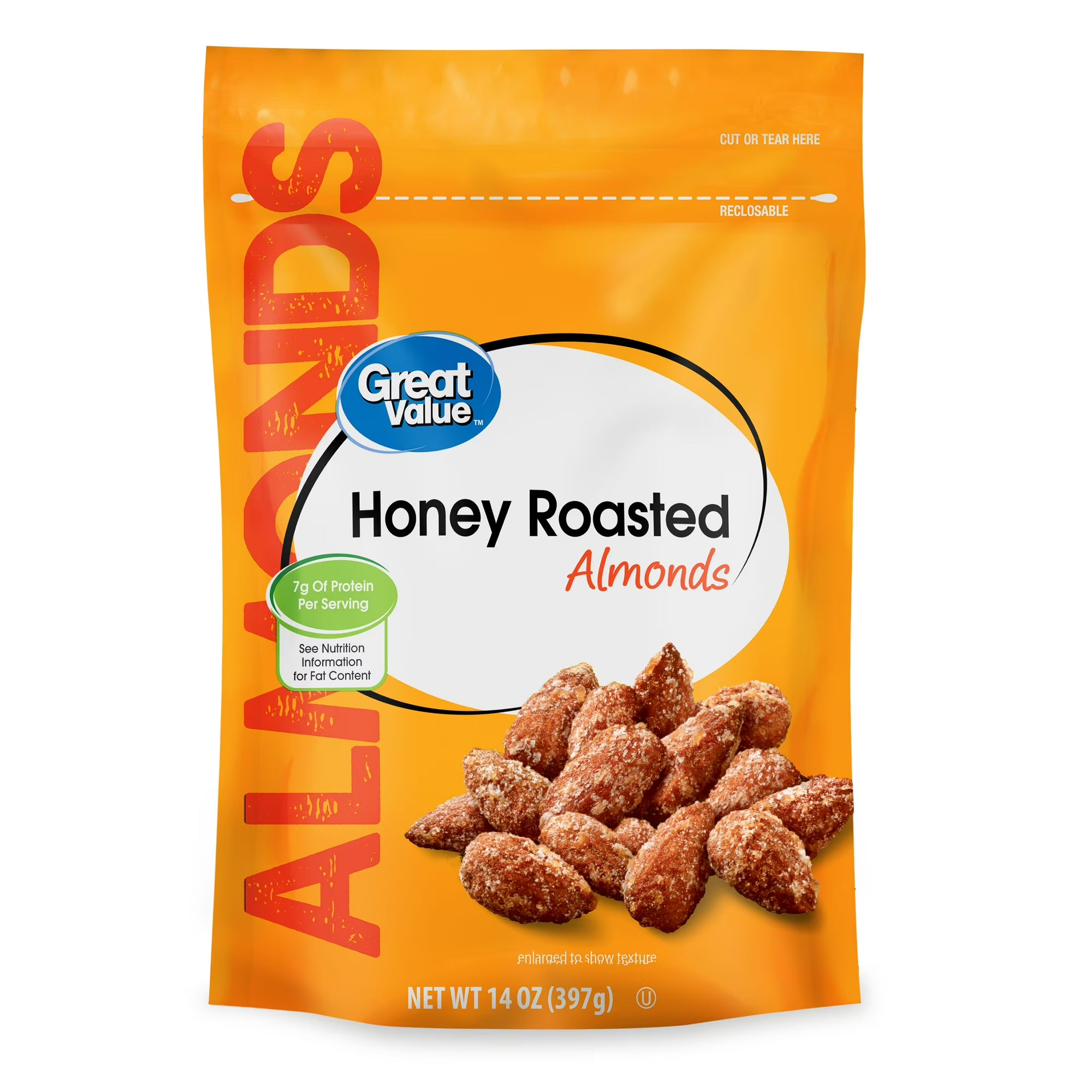 Great Value Honey Roasted Almonds, 14 oz