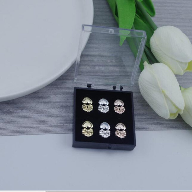 Love Heart Stud Back Lifters Adjustable Earring Lifts Ear Lobe Ster For Ornaments And Accesso Ries M2082