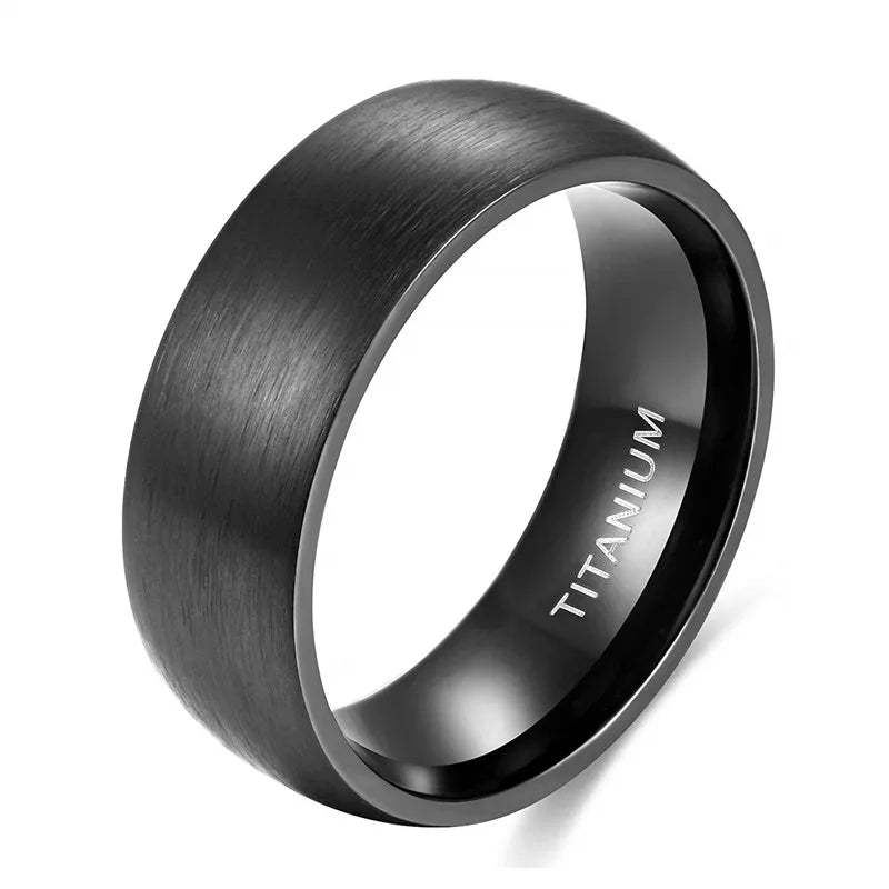 Tigrade Brushed Titanium Wedding Ring - Jeglowstore