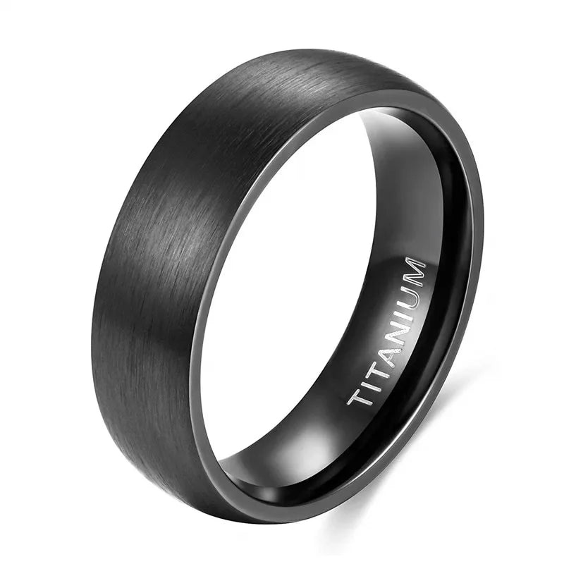 Tigrade Brushed Titanium Wedding Ring - Jeglowstore