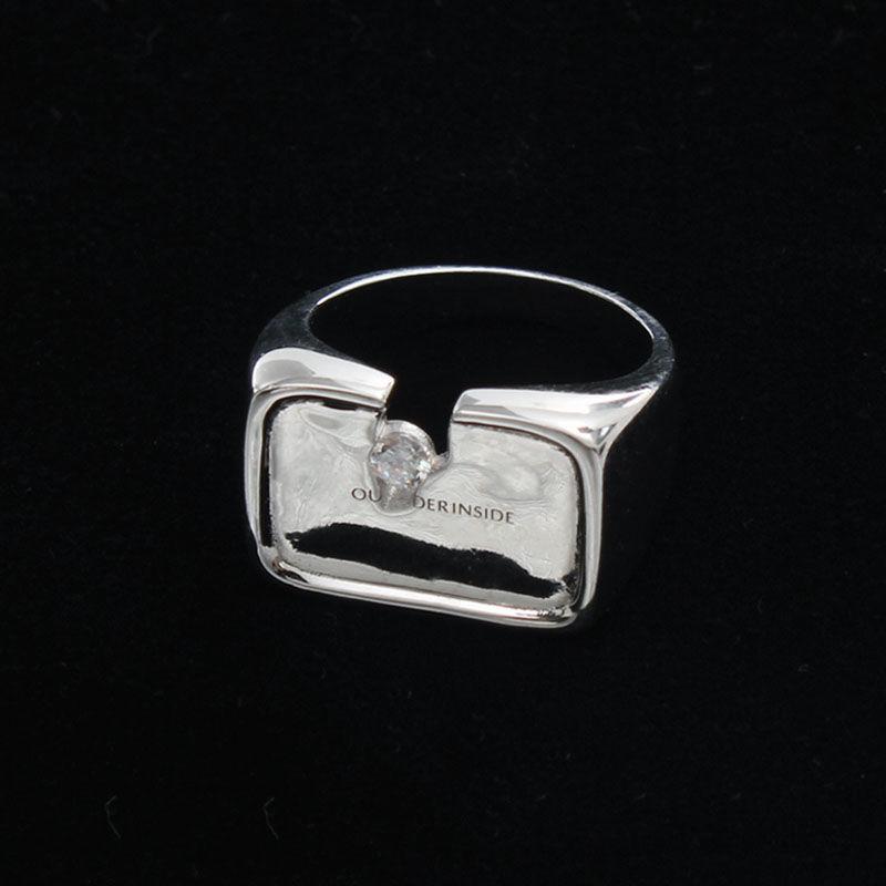 Unique Design Notch Set Crushed Zircon Rings for Men Creative Fashion Rings Jewelry Gifts