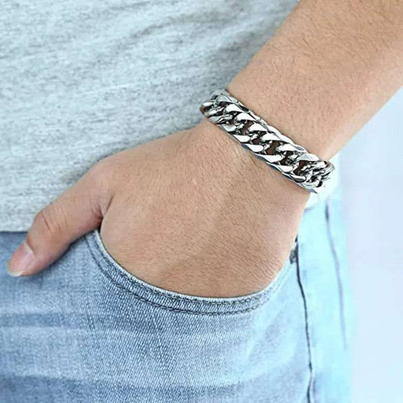 Thick Cuban Link Men’s Bracelet - Jeglowstore