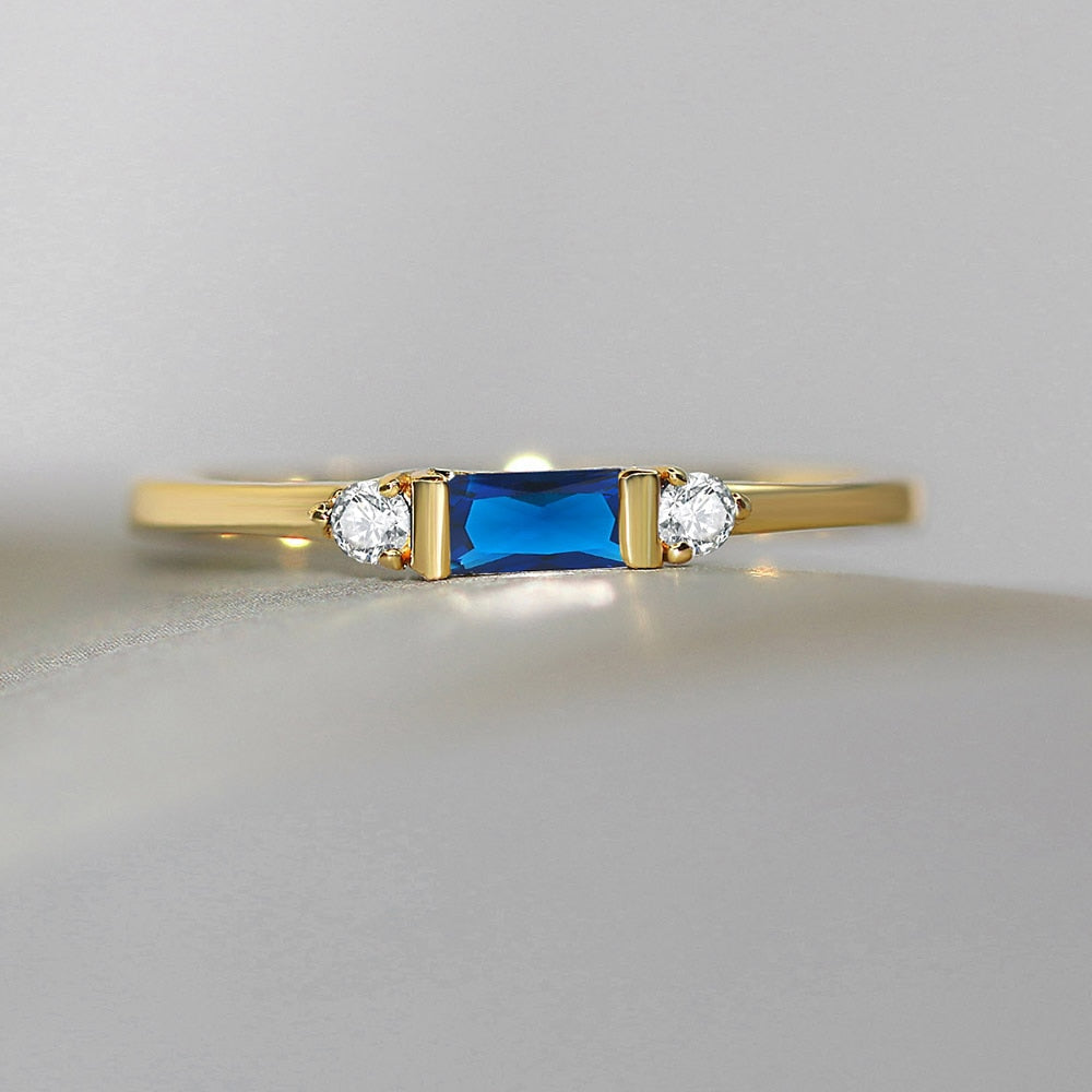 Thin Dainty Stacking Rings For Women Elegant Mini 3 Color Crystal Zircon Tiny Eternity Stacking Ring Fashion Jewelry KCR065