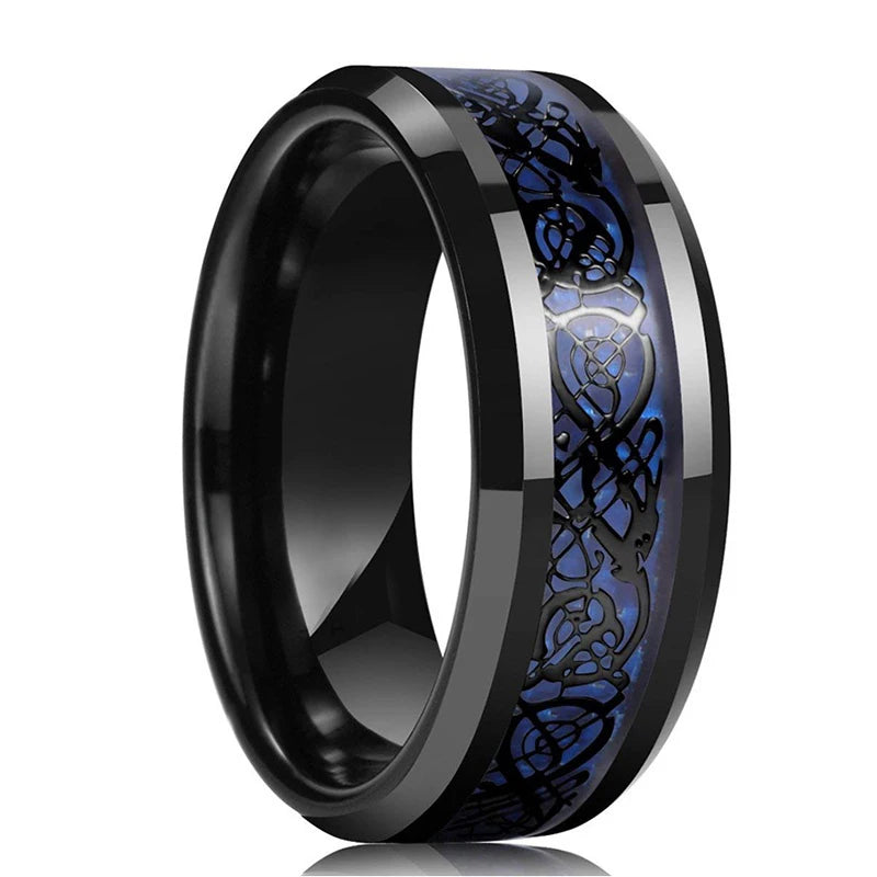 Men’s 8mm Black Titanium Wedding Ring - Jeglowstore