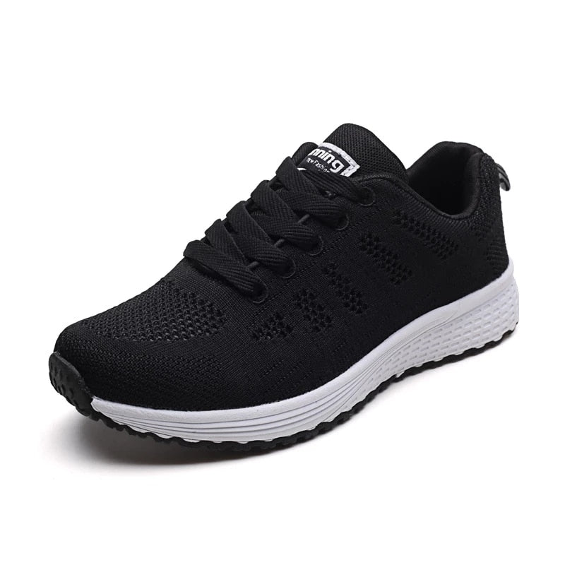 Breathable Walking Mesh Flat Sneakers Women