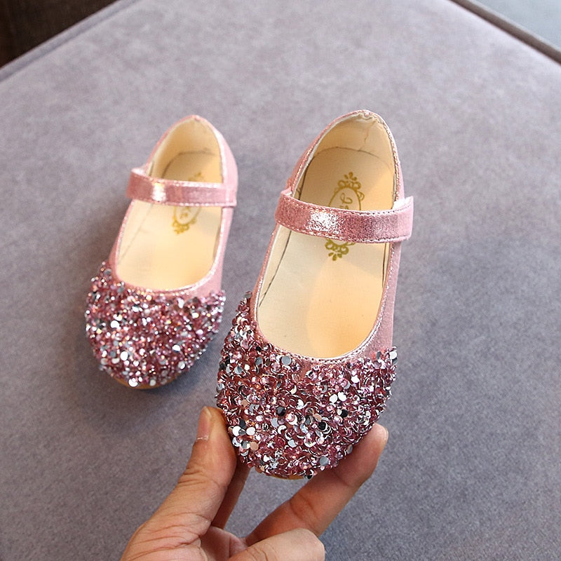 2023 Spring New Children Shoes Girls Princess Shoes Glitter Children Baby Dance Shoes Casual Toddler Girl Sandals