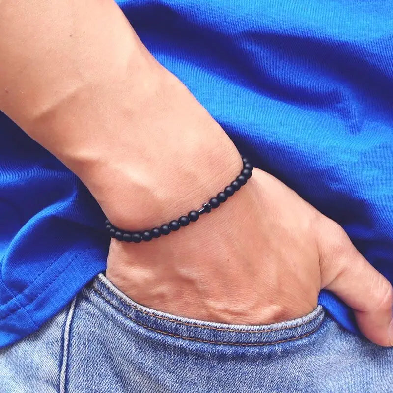 Tiger Eye Stone Cross Bracelet - Jeglowstore