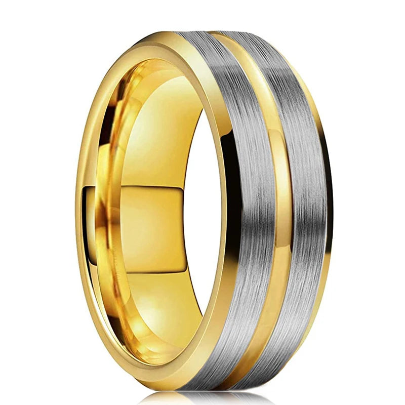 Men’s 8mm Black Titanium Wedding Ring - Jeglowstore