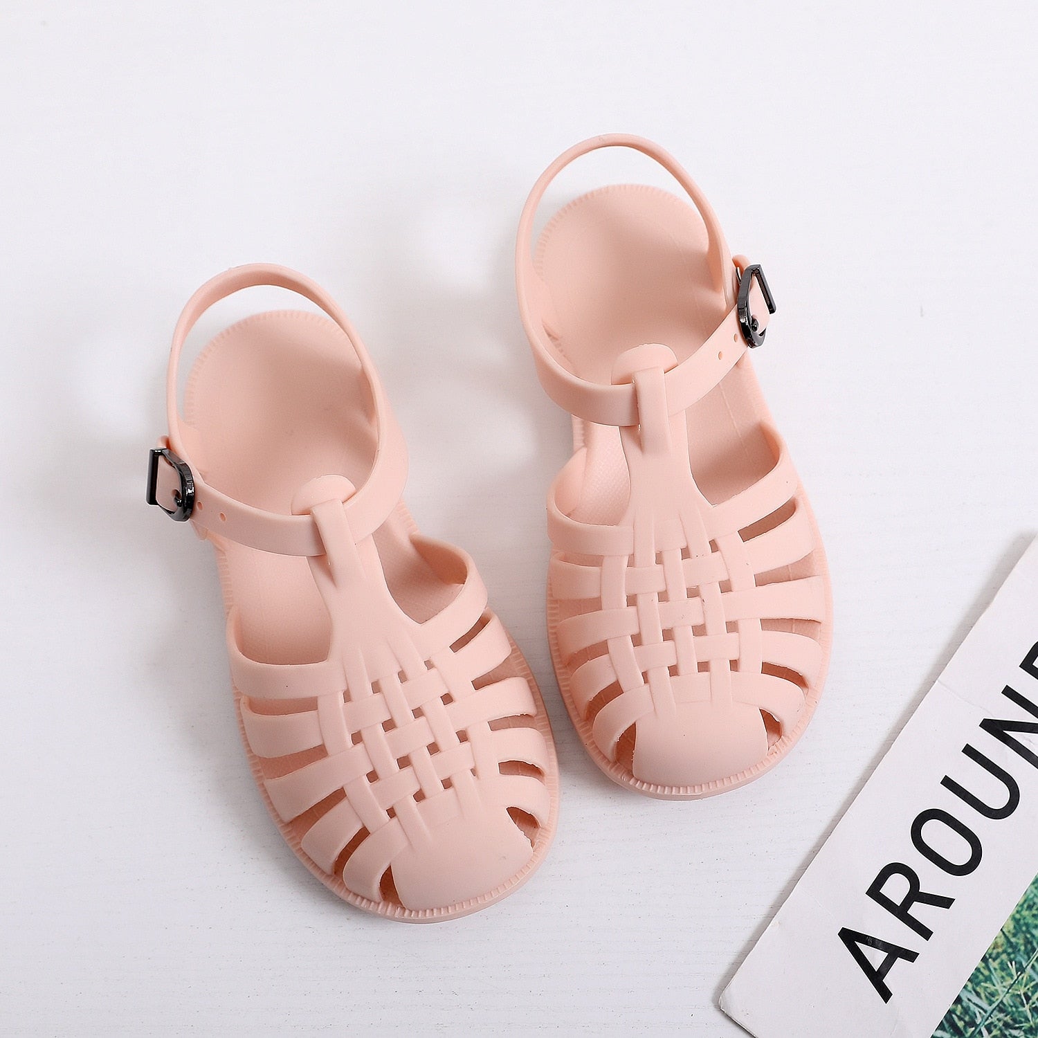Baby Gladiator Sandals Casual Breathable Hollow Out Roman Shoes PVC Summer Kids Shoes 2022 Beach Children Sandals Girls