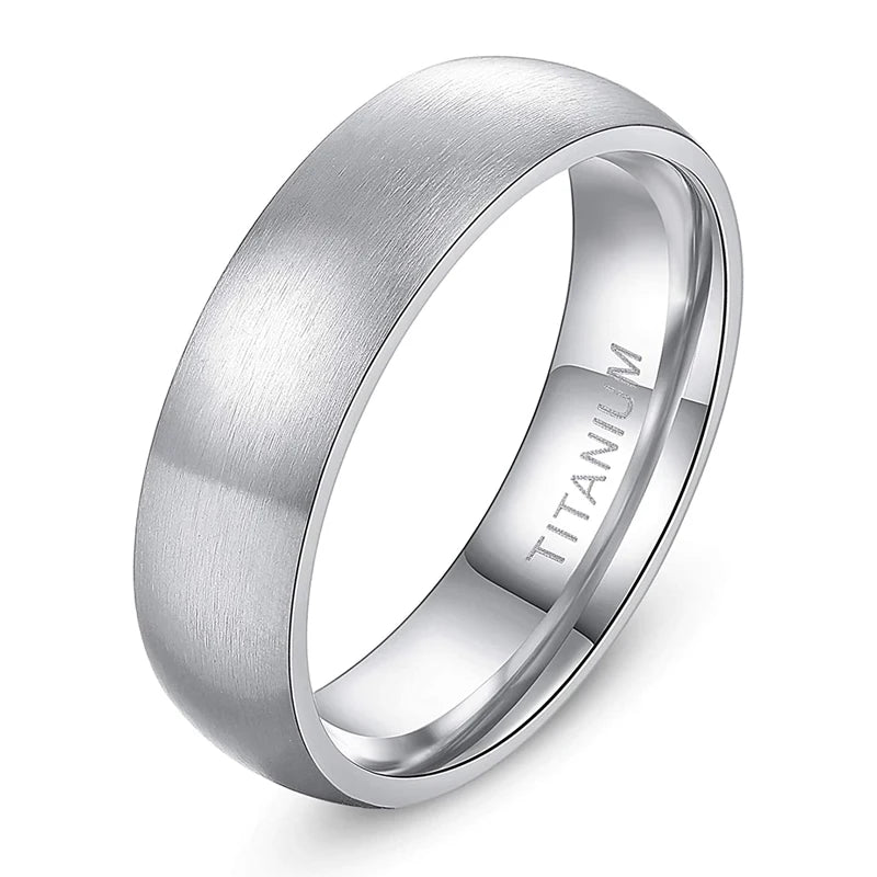 Tigrade Brushed Titanium Wedding Ring - Jeglowstore