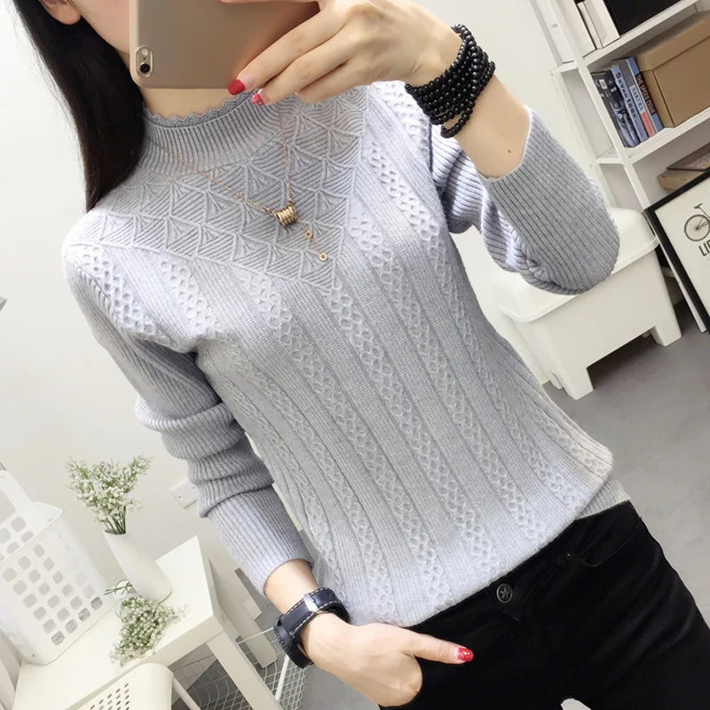 Women’s Half-High Collar T shirt - Jeglowstore