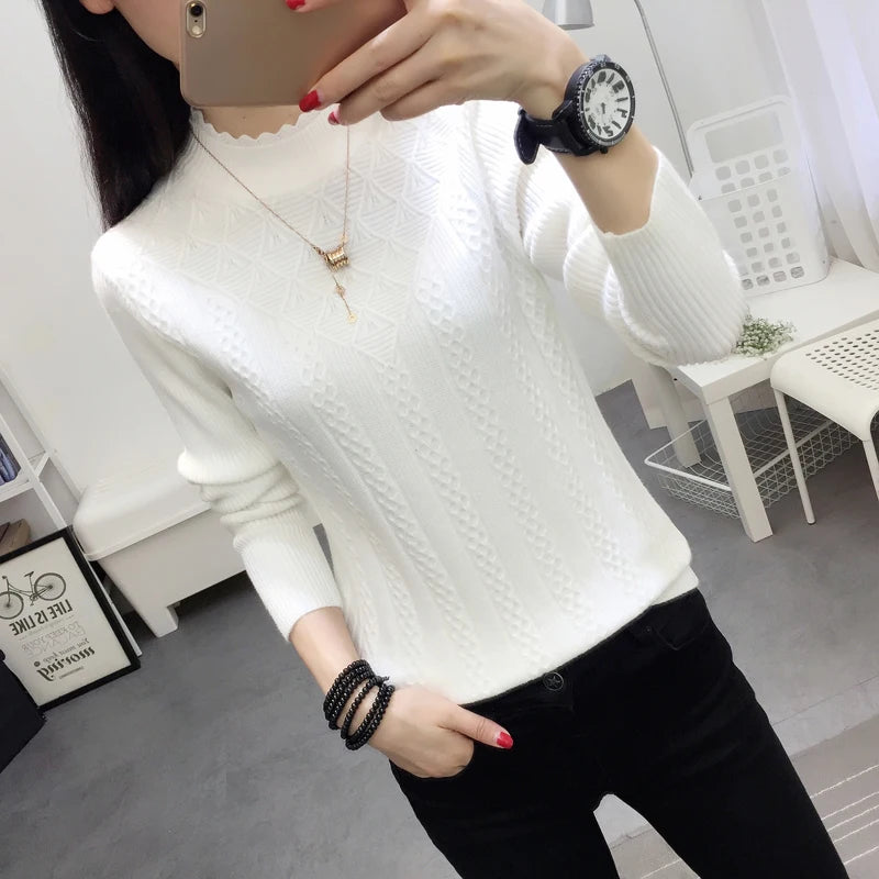Women’s Half-High Collar T shirt - Jeglowstore