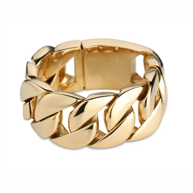 Silver Tone Cuban Curb Bracelet - Jeglowstore