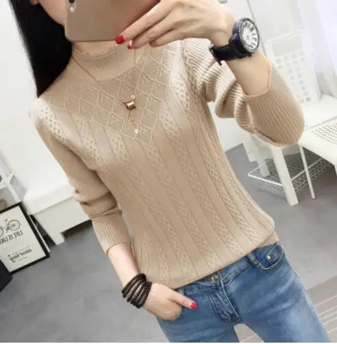 Women’s Half-High Collar T shirt - Jeglowstore