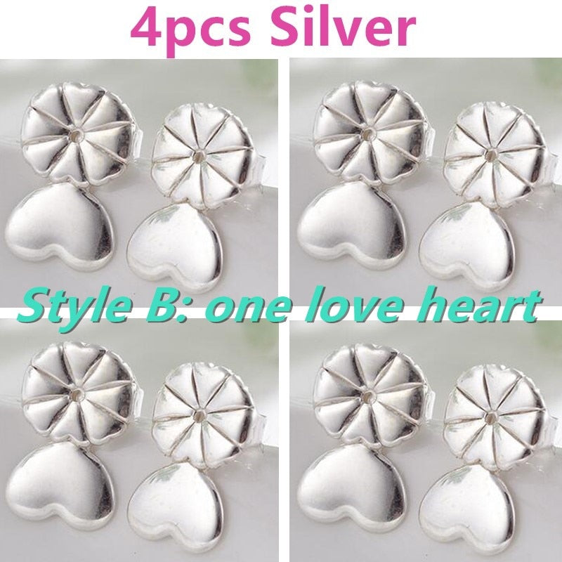 Love Heart Stud Back Lifters Adjustable Earring Lifts Ear Lobe Ster For Ornaments And Accesso Ries M2082