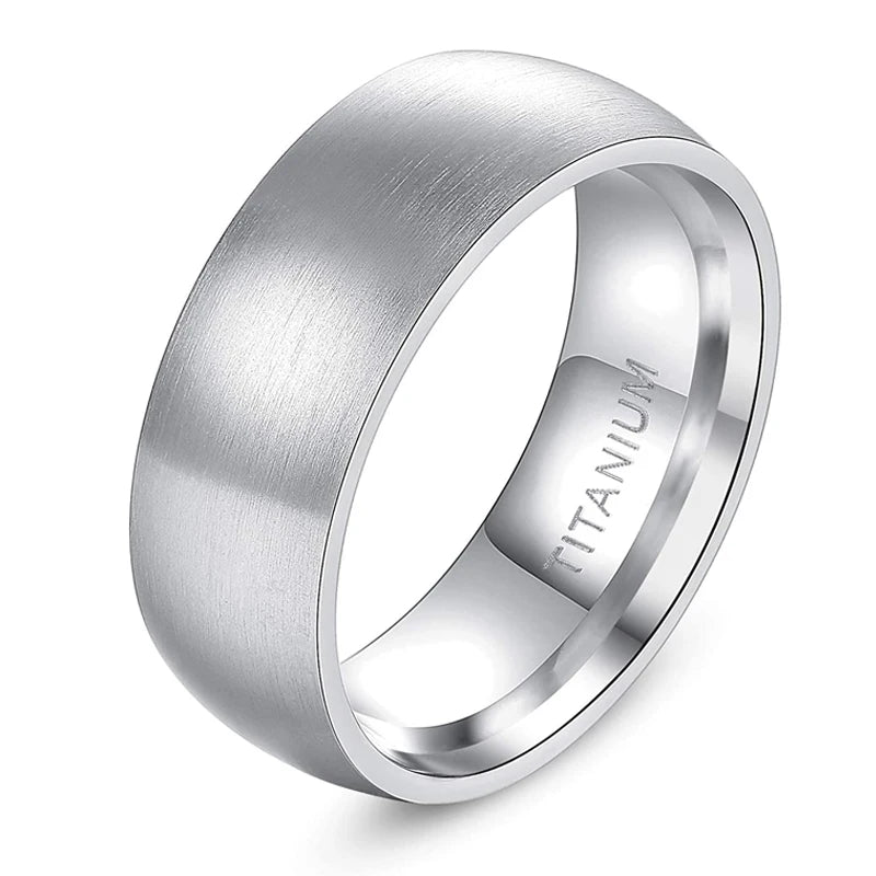 Tigrade Brushed Titanium Wedding Ring - Jeglowstore