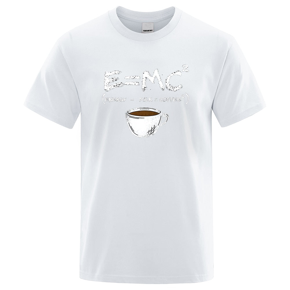 Energy=Milk+Coffee Printing Men Tshirt