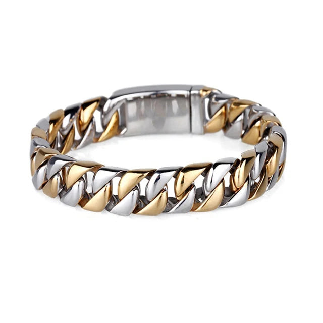 Silver Tone Cuban Curb Bracelet - Jeglowstore
