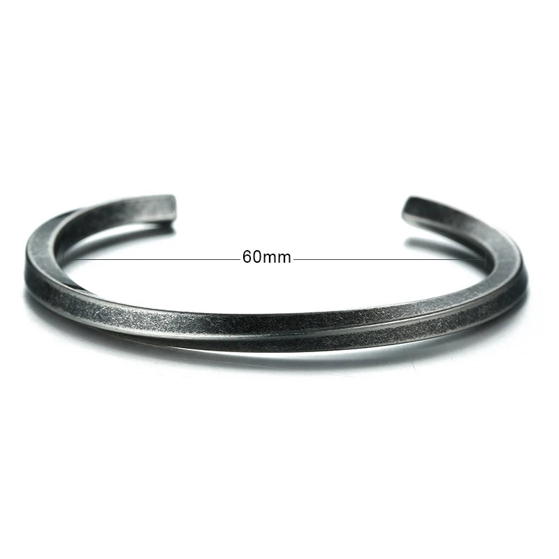 Unisex Twisted Steel Bangle - Jeglowstore
