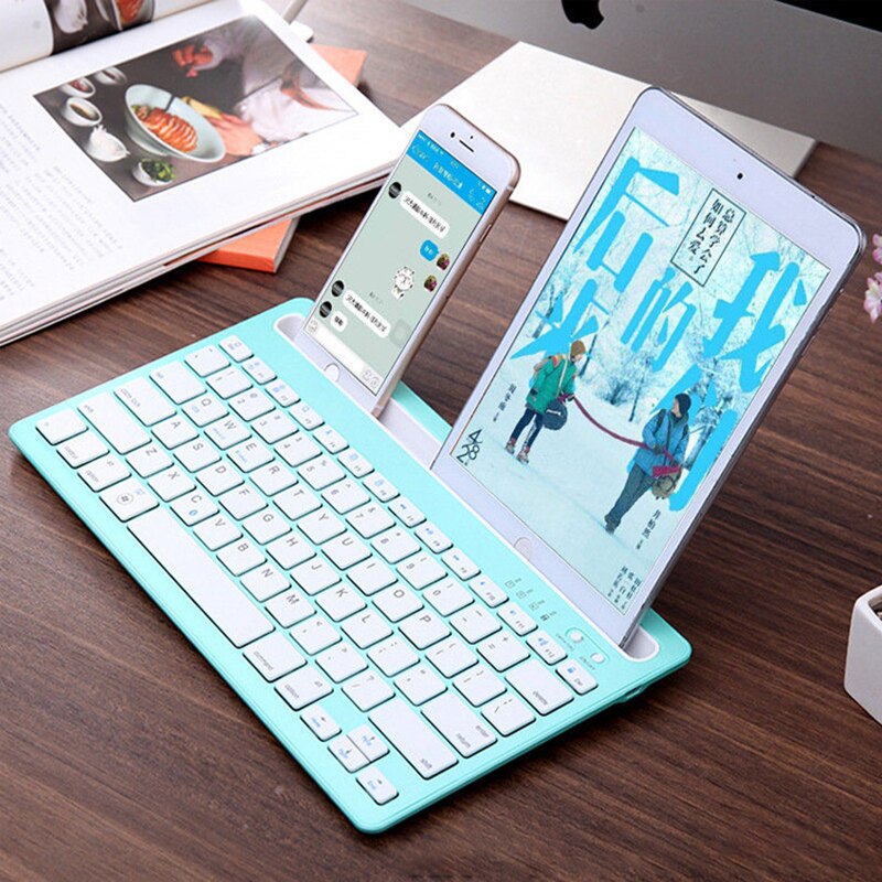 Phablet notebook silent keyboard multi-system support integrated card slot Bluetooth keyboard smart power saving anti-skid comfo