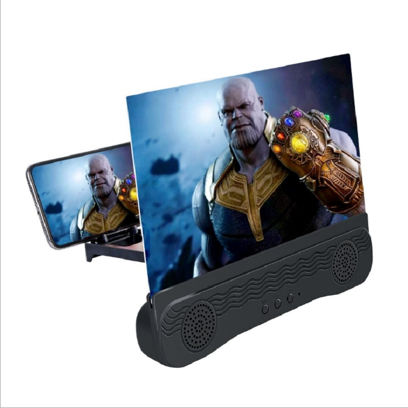 2021 New 4 In 1 K9 Anti-Ultraviolet Bluetooth Speaker 14 Inch HD Mobile Phone Screen Amplifier Holder emergency power supply