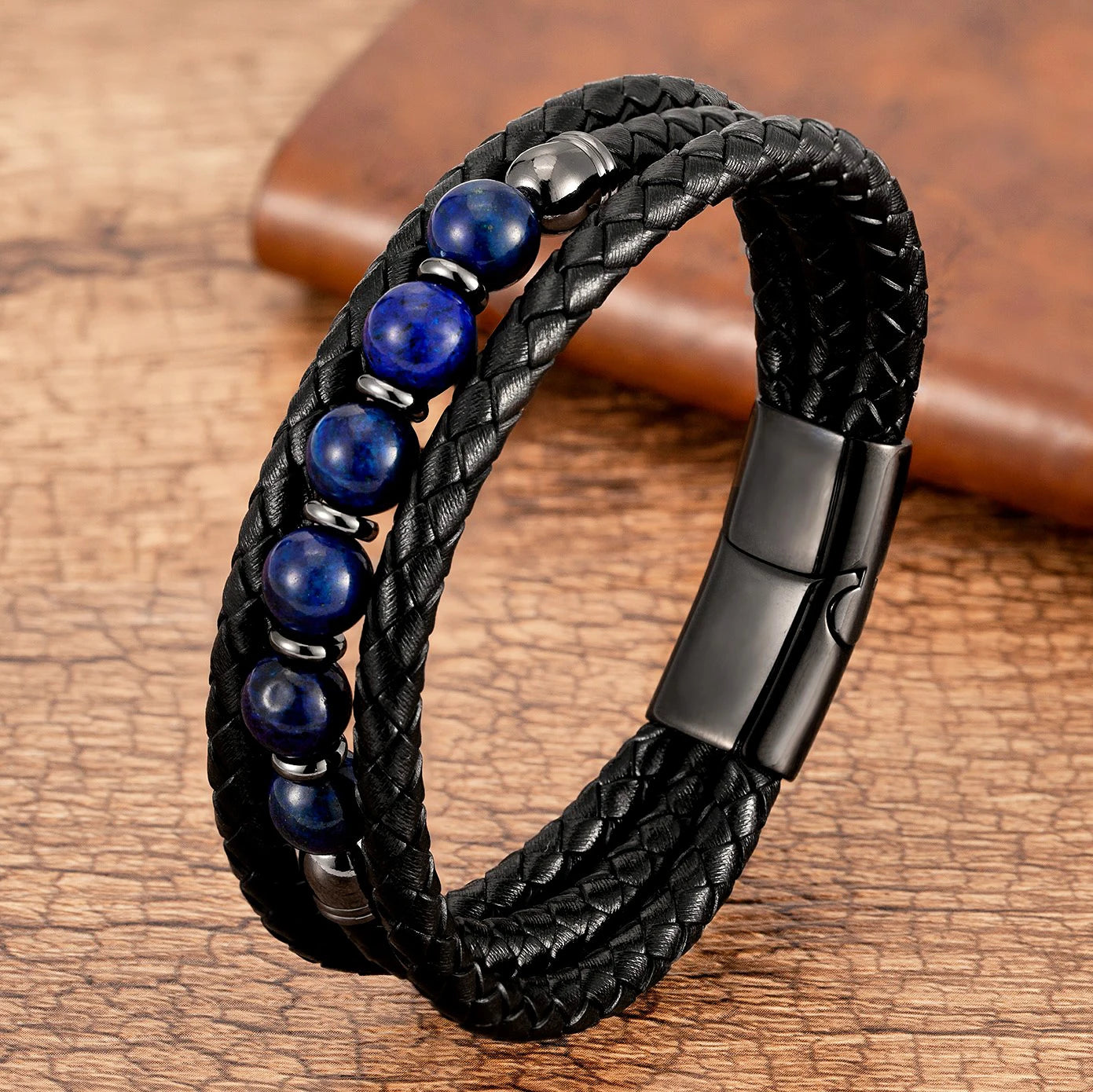 Trendy Multilayer Leather Bead Bracelet - Jeglowstore