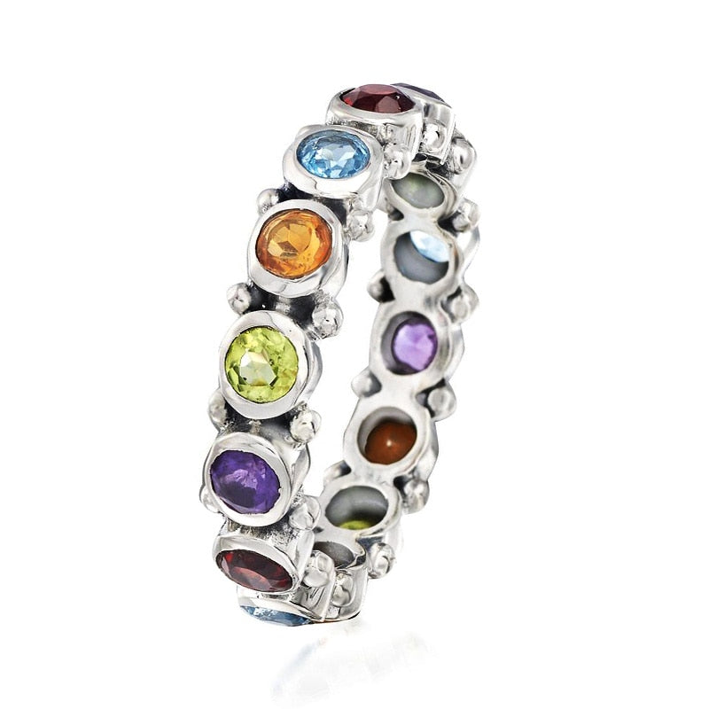 Huitan 5 Colors Shiny Cubic Zircon Women Rings Gold Color Female Daily Wear Stylish Colorful Rings Anniversary Girl Gift Jewelry