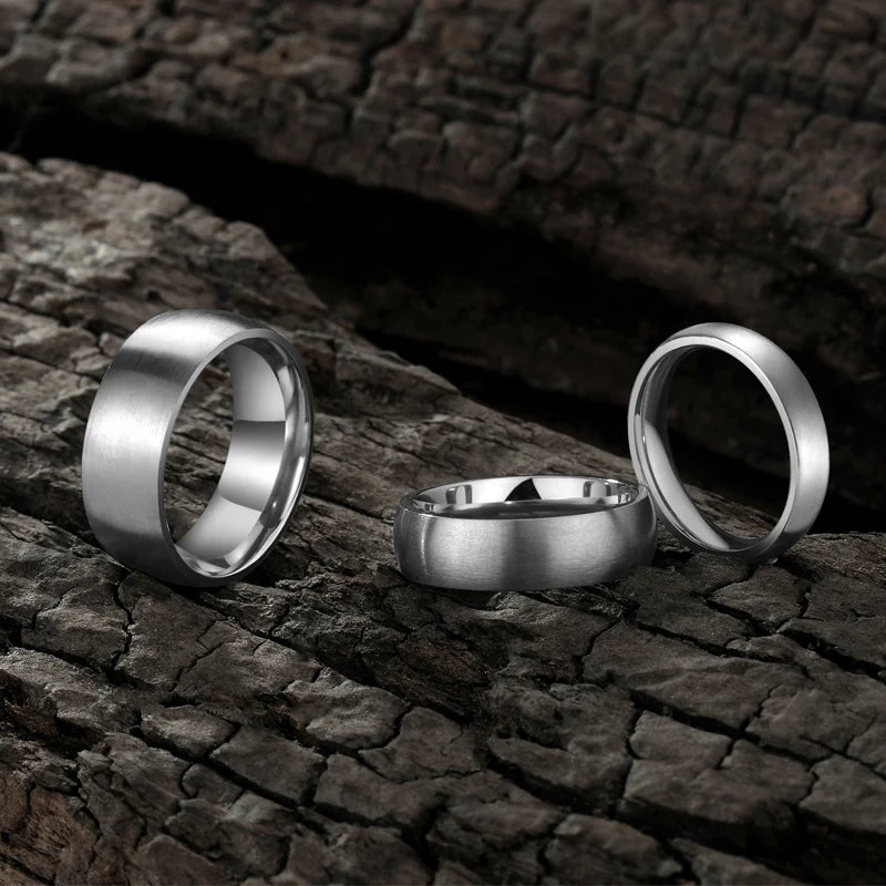 Tigrade Brushed Titanium Wedding Ring - Jeglowstore