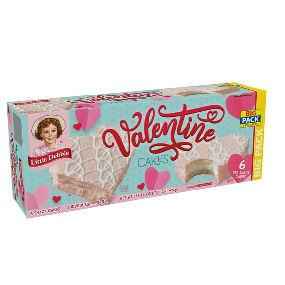 Little Debbie Big Pack Valentine Cakes (Vanilla) - Jeglowstore