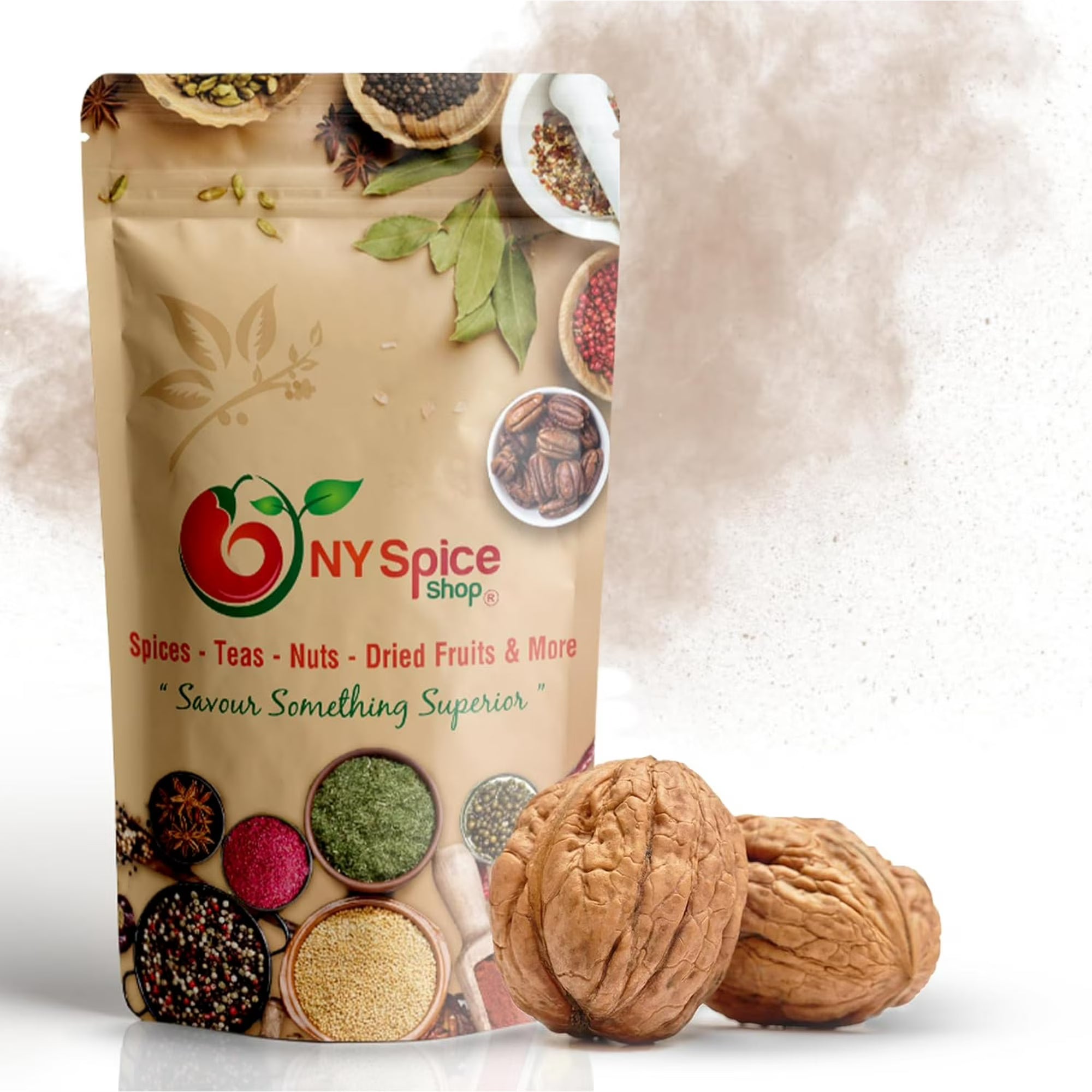 NY SPICE SHOP Walnuts Whole in Shell - 1 Pound - Raw Walnuts in Shell - Shelled Walnuts